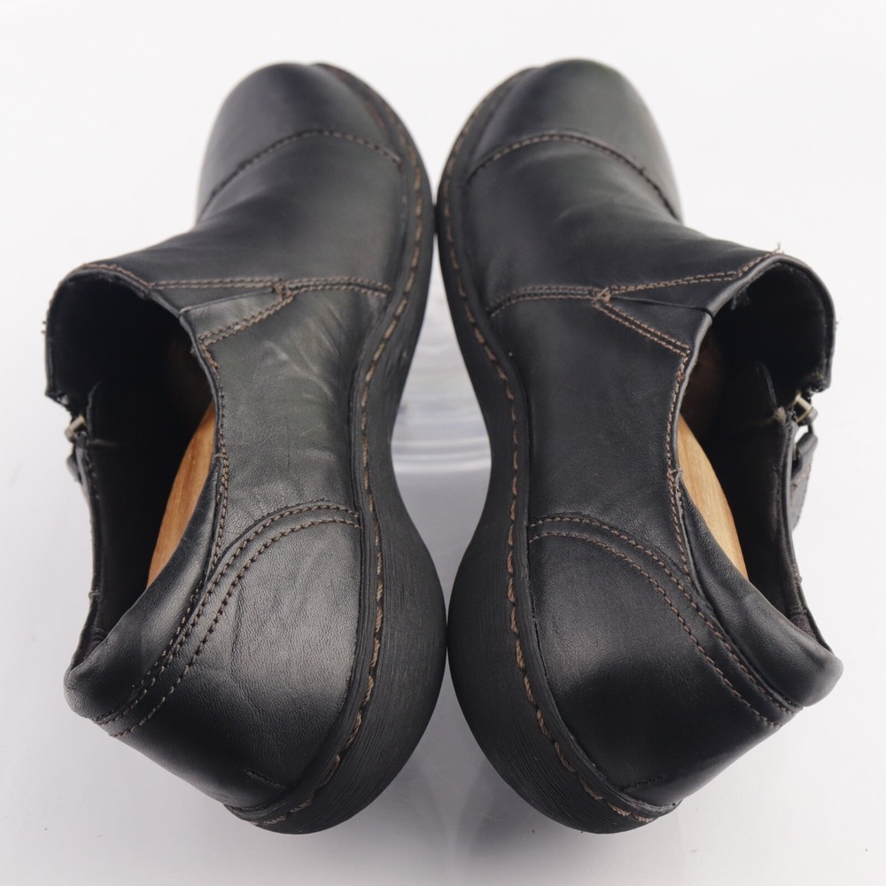 Clarks Womens Ashland Palm‎ Loafer Size 8 Black Leather Comfort Flat Shoe Zip Up - Picture 6 of 13